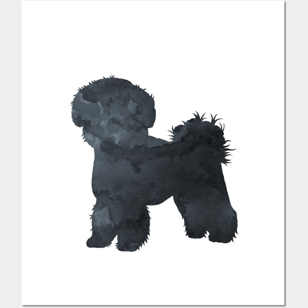 Bichon Frise Black Silhouette Art Wall Art by BittenByErmines